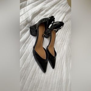 ASOS crocodile print black heel